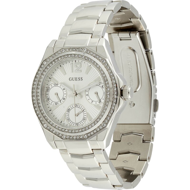 GUESS Analógové hodinky strieborná 54347790
