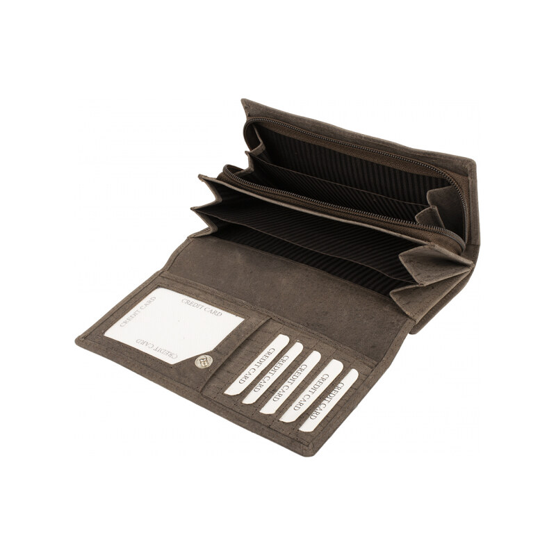 Impex Ochrana RFID - Veľká dámska peňaženka z kože lovca, 20 68465759