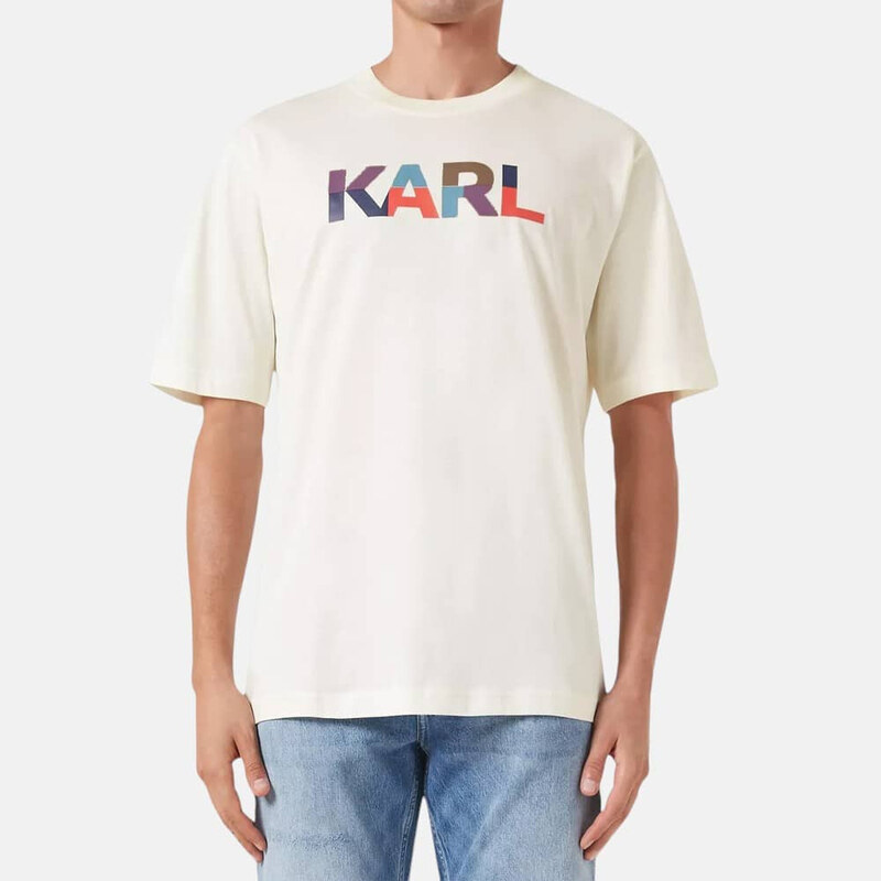 Pánské krémové triko Karl Lagerfeld 55794 51198638