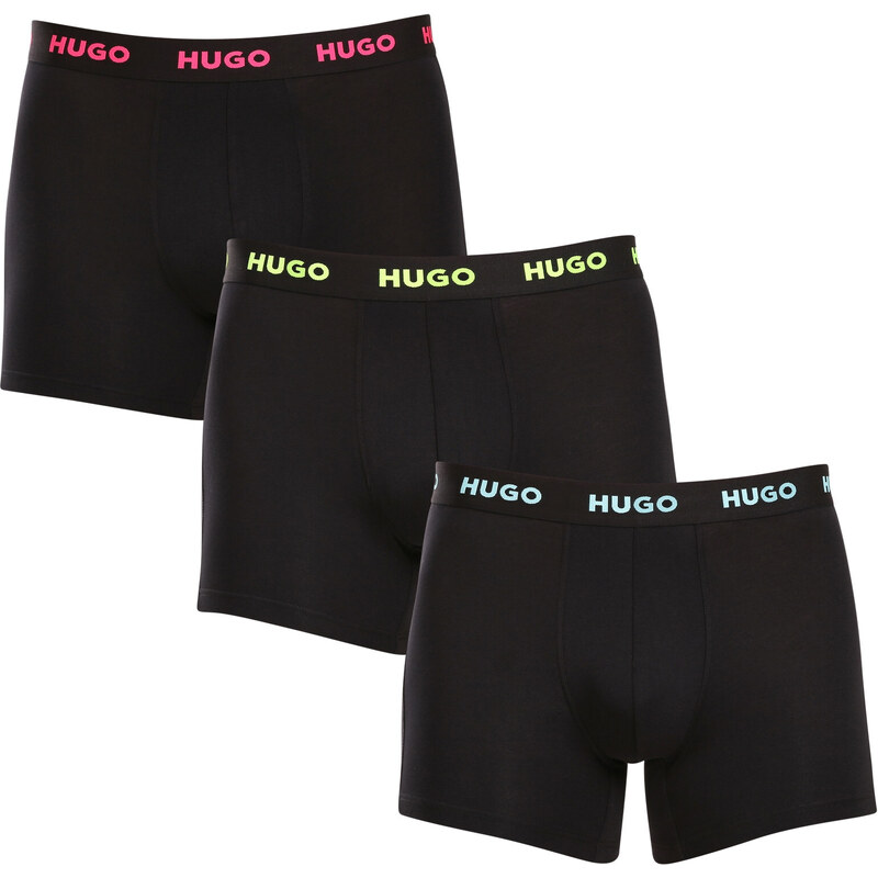 3PACK pánske boxerky HUGO čierné (50503079 971) 51203605
