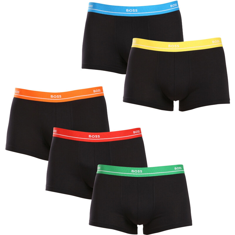 5PACK pánske boxerky BOSS čierné (50489616 999) 51203606