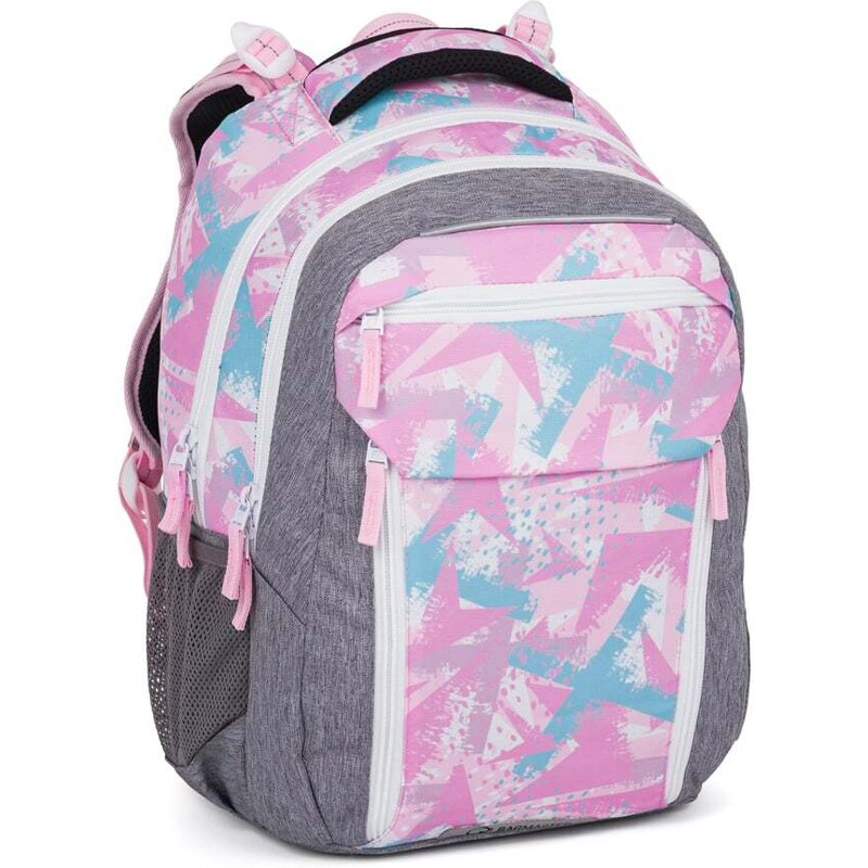 Školský batoh Bagmaster Porto 24 B Grey/Pink/Blue 51203619