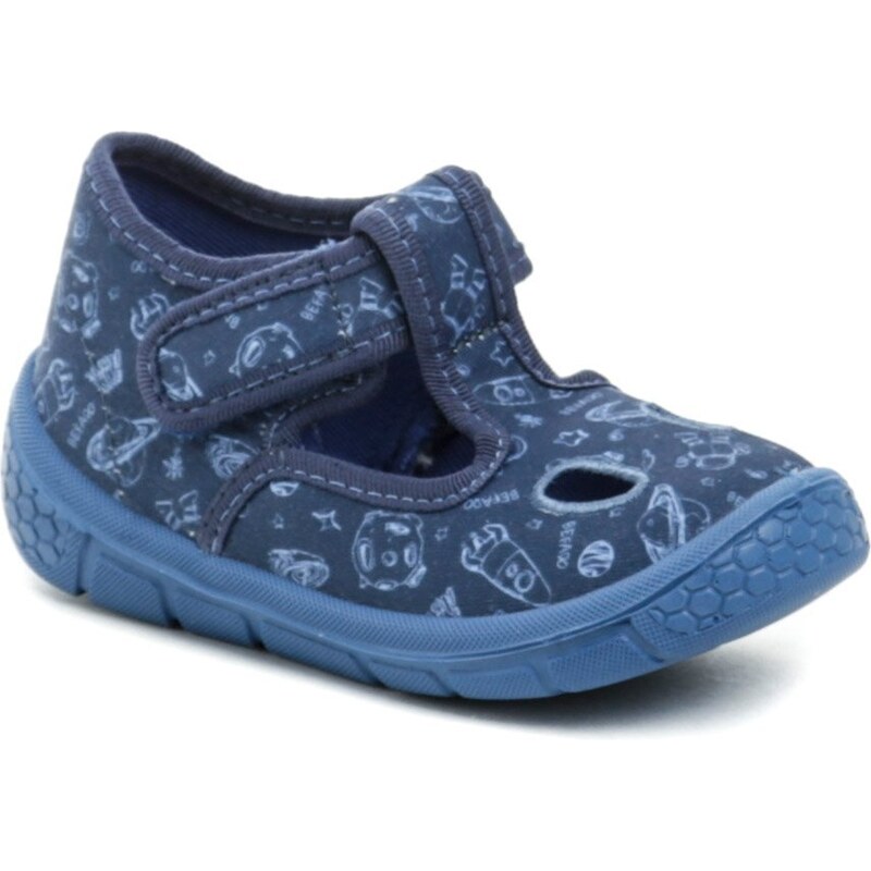 Befado 630P011 modré detské papučky 51204458