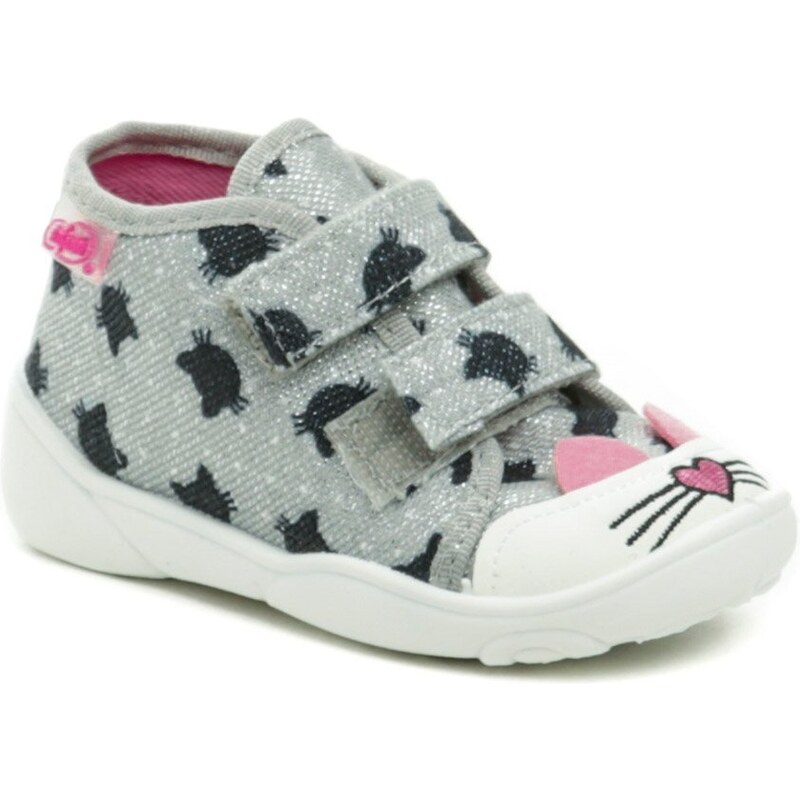 Befado 212P078 šedo ružové detské plátené tenisky 51204461