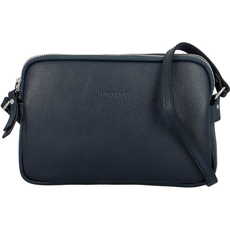 Dámska kožená crossbody kabelka tmavomodrá - Katana Prina tmavo modra 51244337