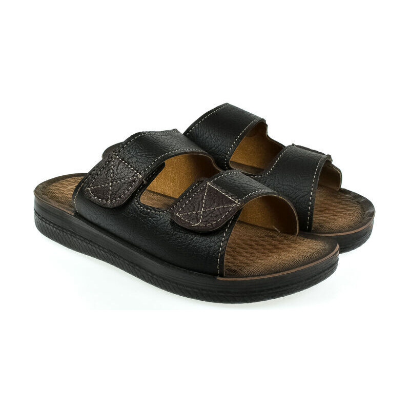 JOHN-C Pánske čierne šľapky MATEJ 51218101