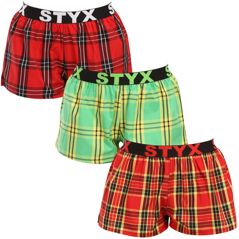 3PACK dámske trenky Styx športová guma viacfarebné (3T100314) 51221681