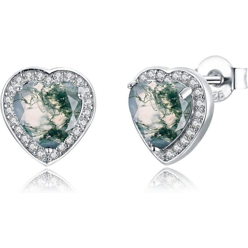 Olivie Strieborné náušnice MACHOVÝ ACHÁT 8539 51222439