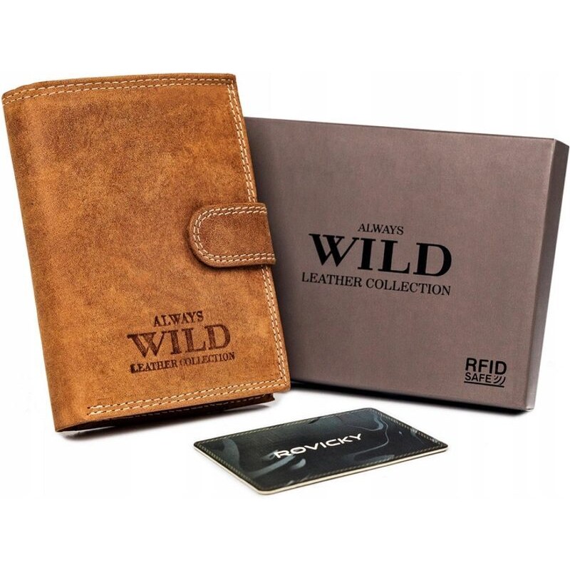 Hnedá kožená peňaženka na výšku 51289146