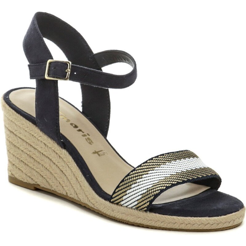 Tamaris 1-28329-42 navy dámske sandále na kline 51223633