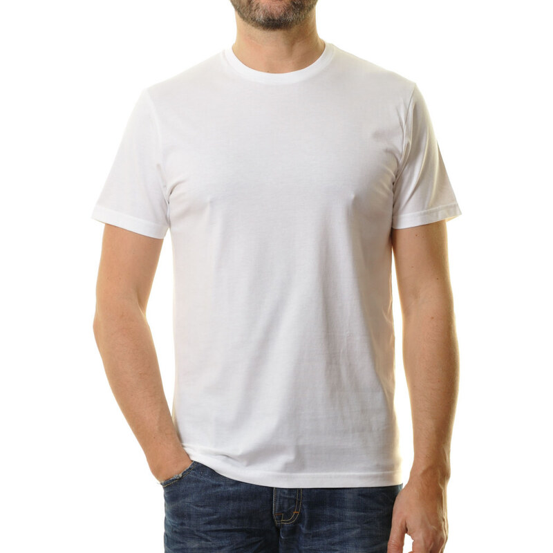 Pánske biele bavlnené tričko RAGMAN regular fit (2 ks) 47635041