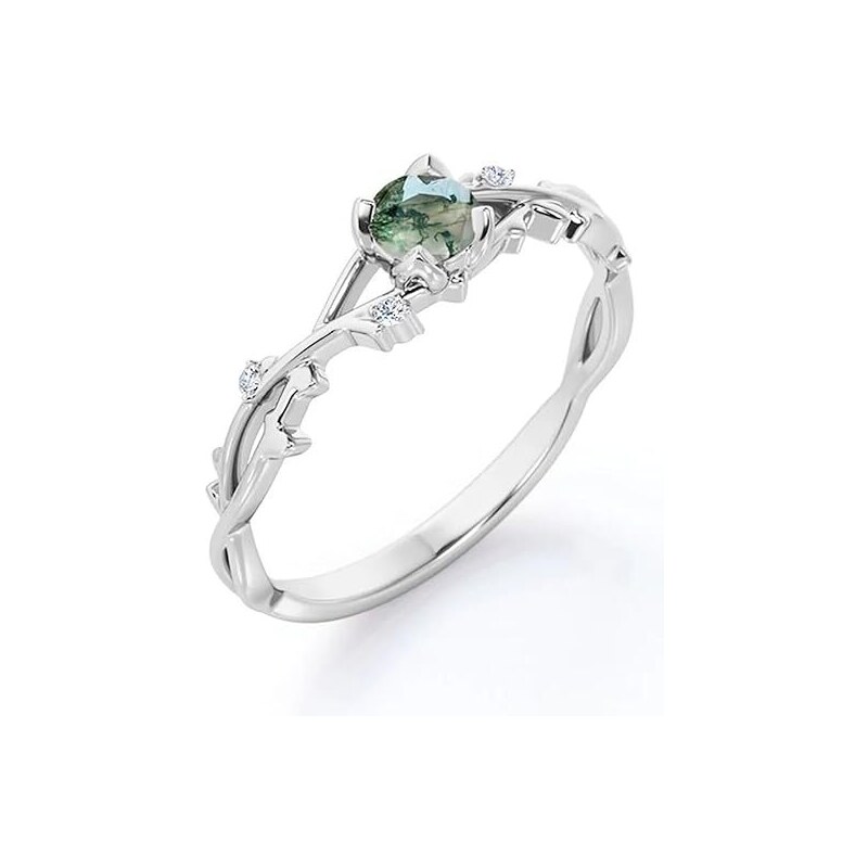 Royal Exklusive Royal Fashion strieborný prsteň Machový achát DR21965R 54110573