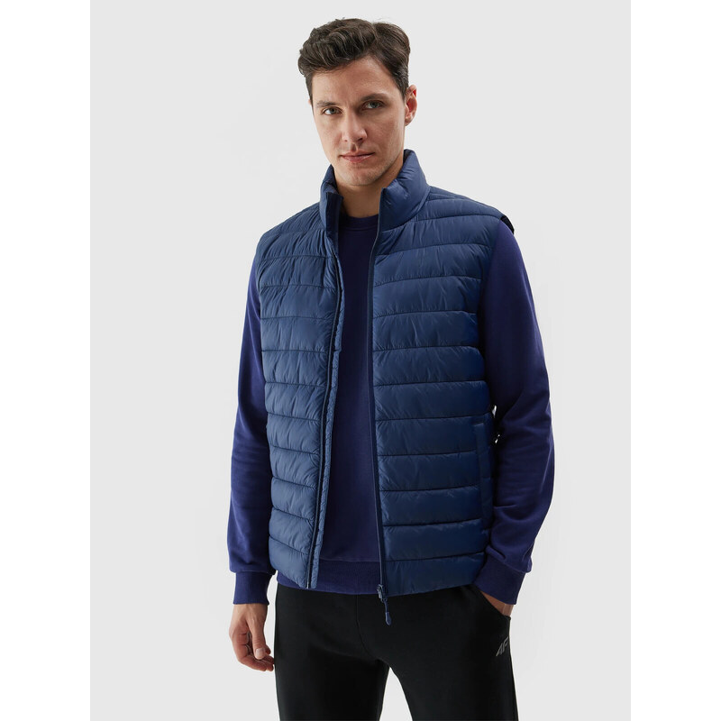 Mens 4F Recycled Down Vest - Navy Blue 51227576