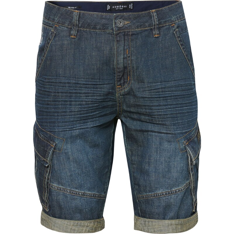 KOROSHI Rifľové kapsáče tmavomodrá 54327195