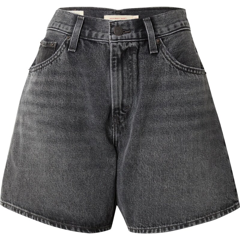 LEVIS Džínsy High Baggy Short čierny denim 54344249