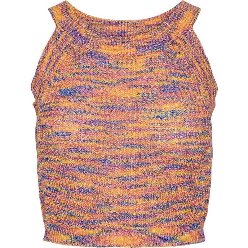 PIECES Vyšívaný top KERA modrá / mandarínková / broskyňová 54326697