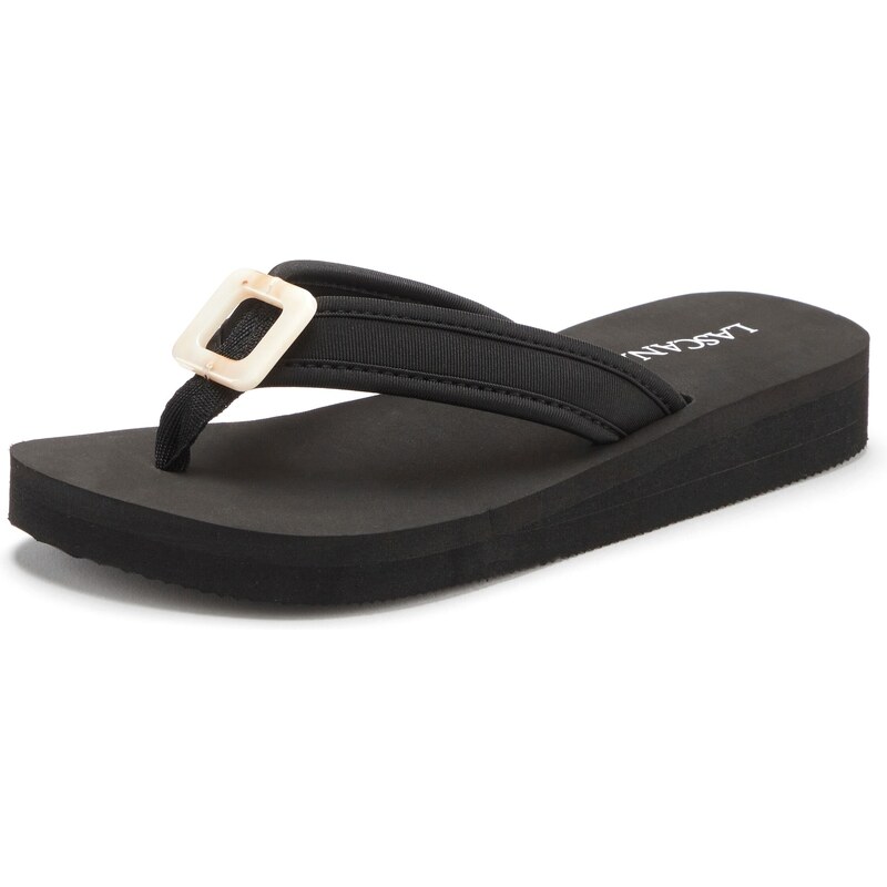 LASCANA Šľapky čierna / biela 54635662