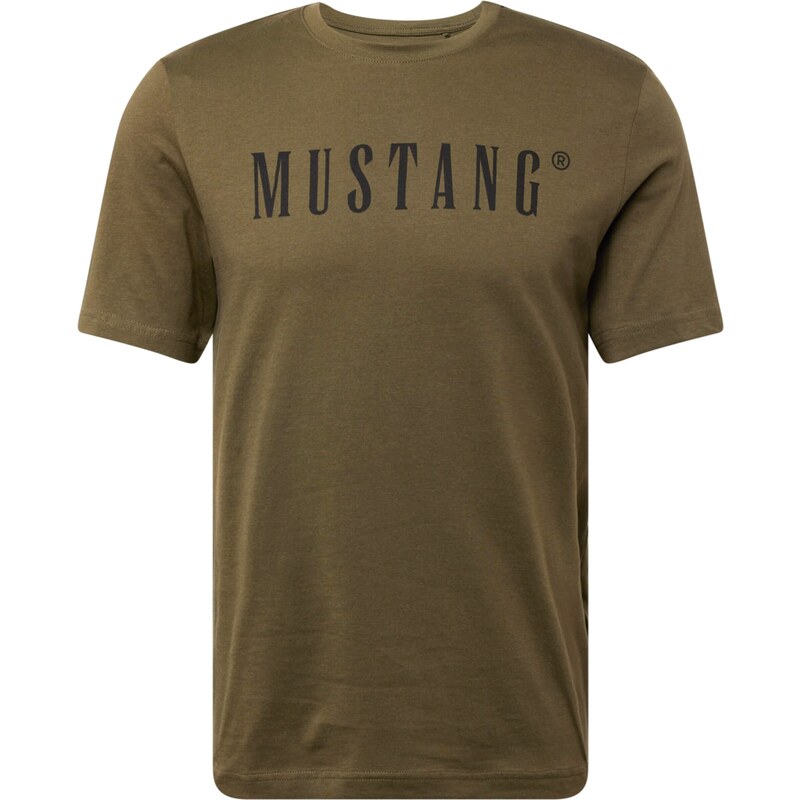 MUSTANG Tričko Austin svetlohnedá / čierna 53173142