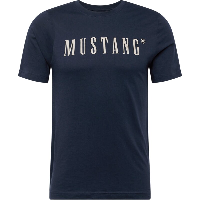 MUSTANG Tričko Austin námornícka modrá / šedobiela 54448556