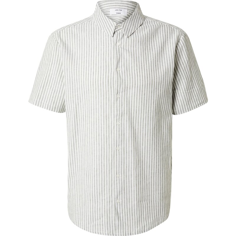 DAN FOX APPAREL Biznis košeľa Selim zelená melírovaná / biela 52704646