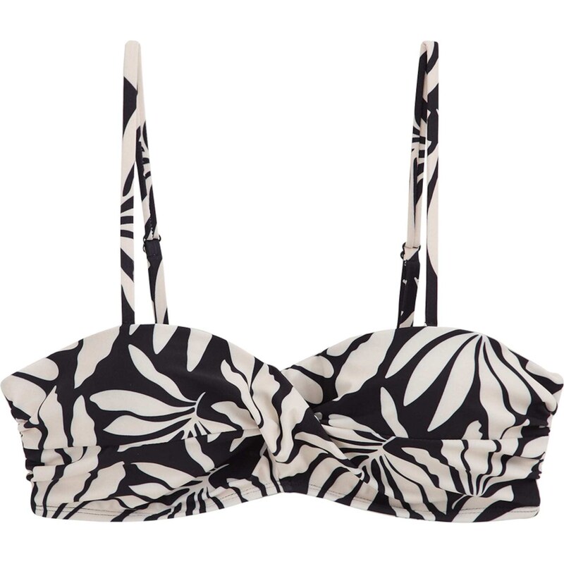 WE Fashion Bikinový top čierna / biela 63145469