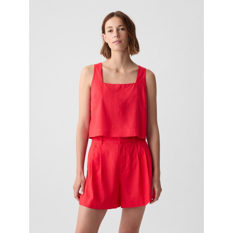 E-shop GAP Dámské Lněný crop top 417117-02