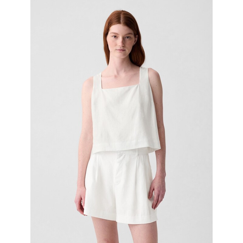 E-shop GAP Dámské Lněný crop top 417117-03