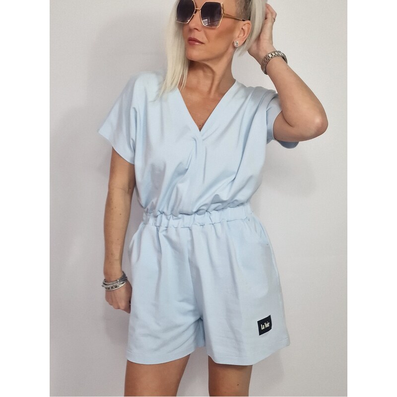 Svetlomodrý krátky overal LA NOIR 51276293