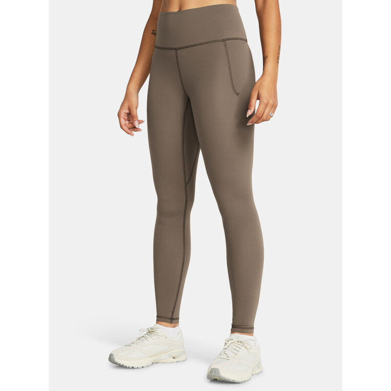 Hnedé dámske športové legíny Under Armour Meridian Legging-BRN 52523074