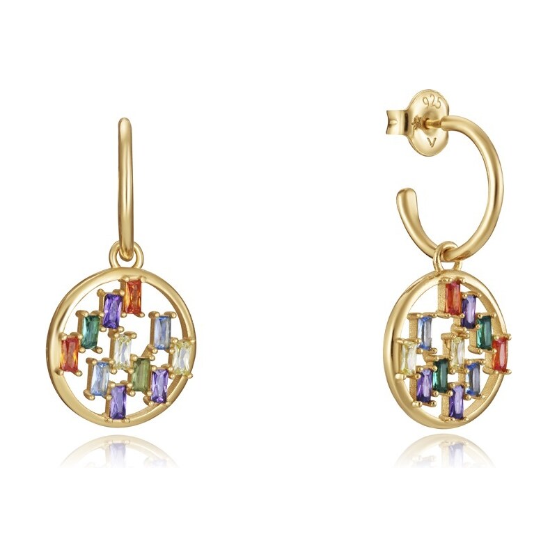 Viceroy Štýlové pozlátené prstene s príveskami 2v1 Elegant 15114E100 66589512