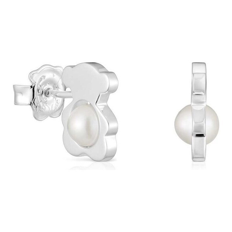 Tous Módne strieborné náušnice s kultivovanými perlami I-Bear 66585458