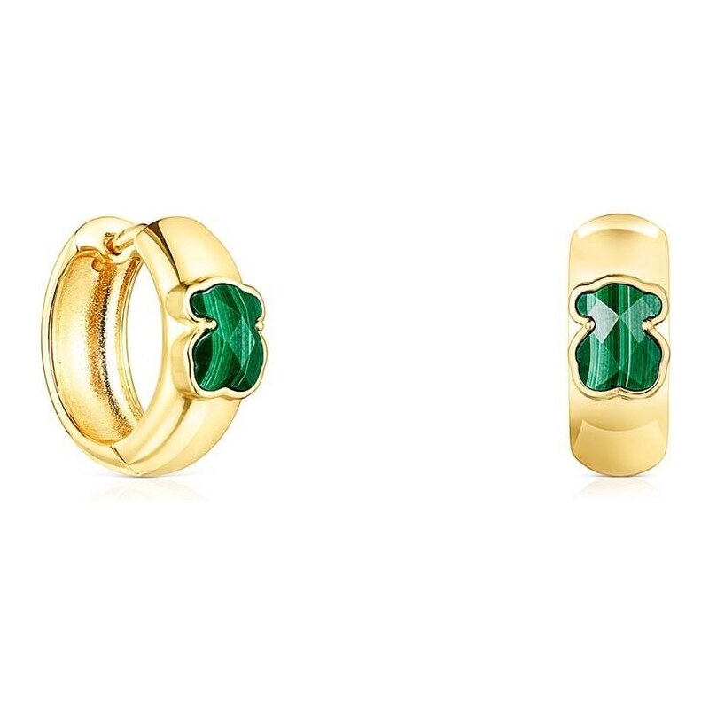 Tous Nadčasové kruhové náušnice s malachitom 1003387600 66590590