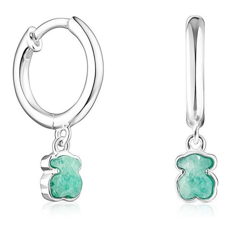 Tous Originálne strieborné visiace náušnice s amazonitom 1003386300 66590362