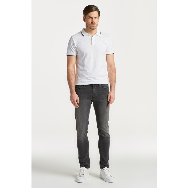 DŽÍNSY GANT EXTRA SLIM ACTIVE REC BLK JEANS BLACK WORN IN 49041256