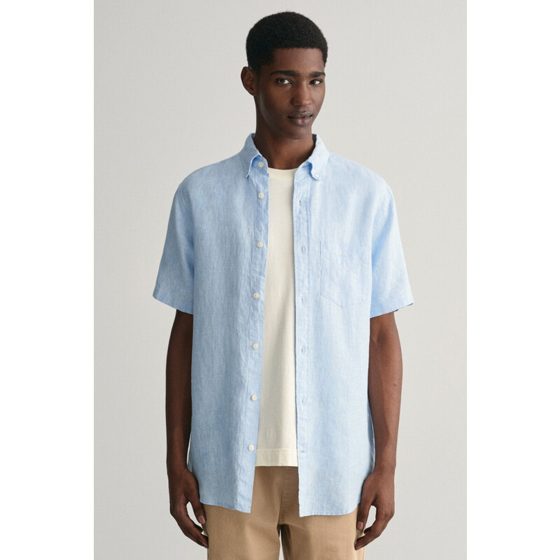 KOŠEĽA GANT REG LINEN SS SHIRT CAPRI BLUE 51108382