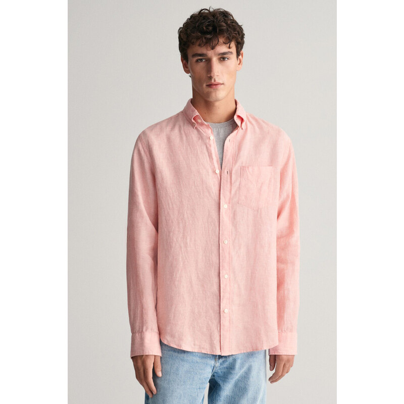 KOŠEĽA GANT REG LINEN SHIRT PEACHY PINK 51108380