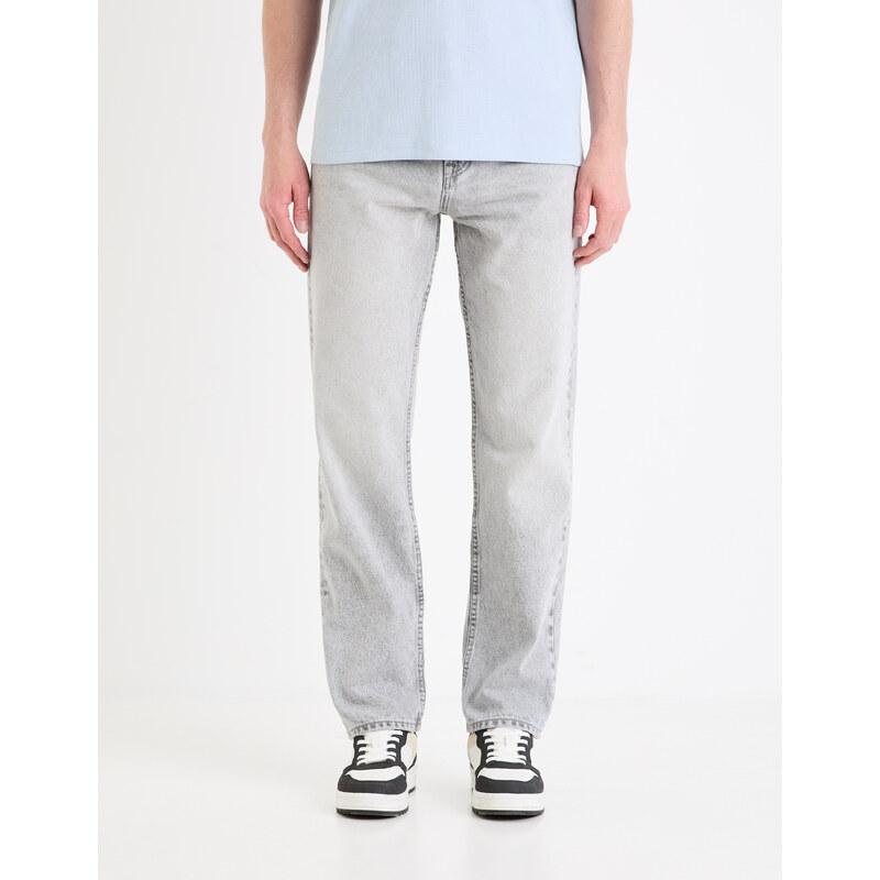 Šedé pánske džínsy Celio C15 straight Fodroit 30 51438198