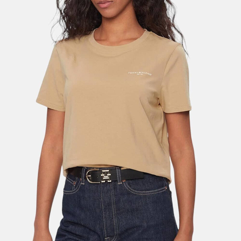 Dámské béžové triko Tommy Hilfiger 55801 51289281