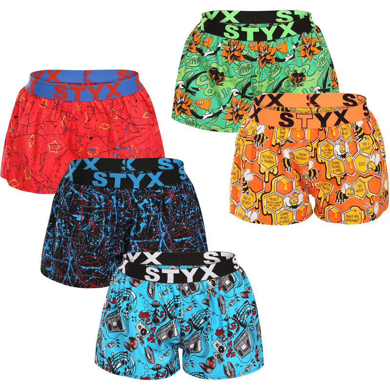 5PACK dámske trenky Styx art športová guma viacfarebné (5T1367834) 47876705