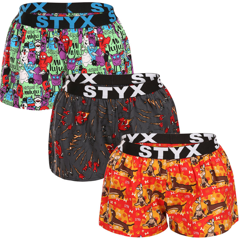 3PACK dámske trenky Styx art športová guma viacfarebné (3T15245) 47876707
