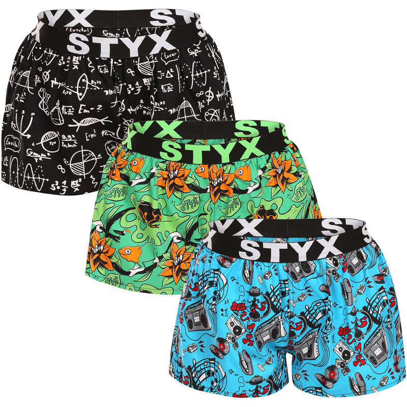3PACK dámske trenky Styx art športová guma viacfarebné (3T15782) 47750828