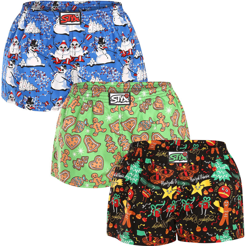 3PACK dámske trenky Styx art klasická guma viacfarebné (3K17134) 47199591