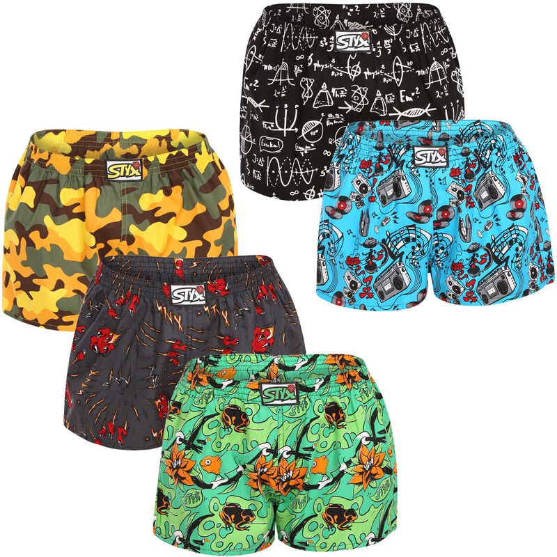 5PACK dámske trenky Styx art klasická guma viacfarebné (5K1527892) 47253996