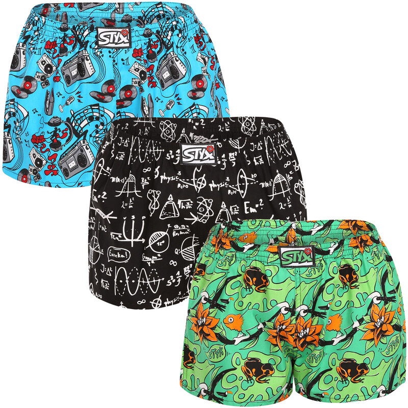 3PACK dámske trenky Styx art klasická guma viacfarebné (3K15782) 47199603