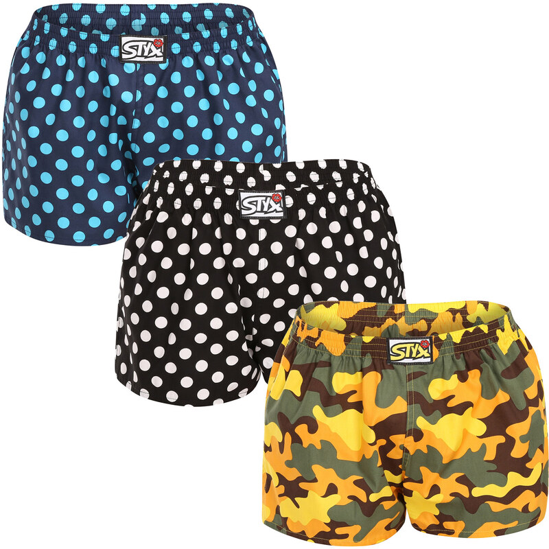 3PACK dámske trenky Styx art klasická guma viacfarebné (3K15901) 47199604