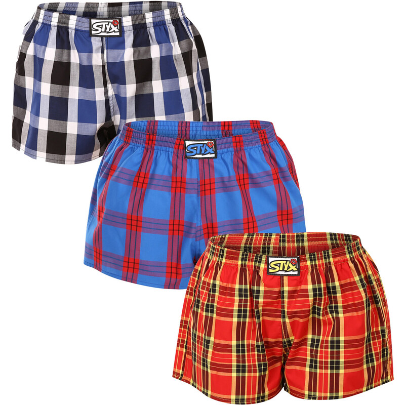 3PACK dámske trenky Styx klasická guma viacfarebné (3K10469) 46383060