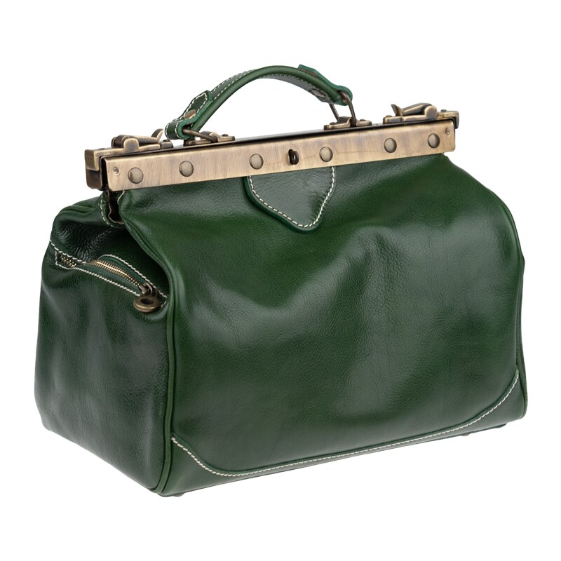 Zelená kožená talianska kabelka Regina Verde NovaKabelka.sk 6387275