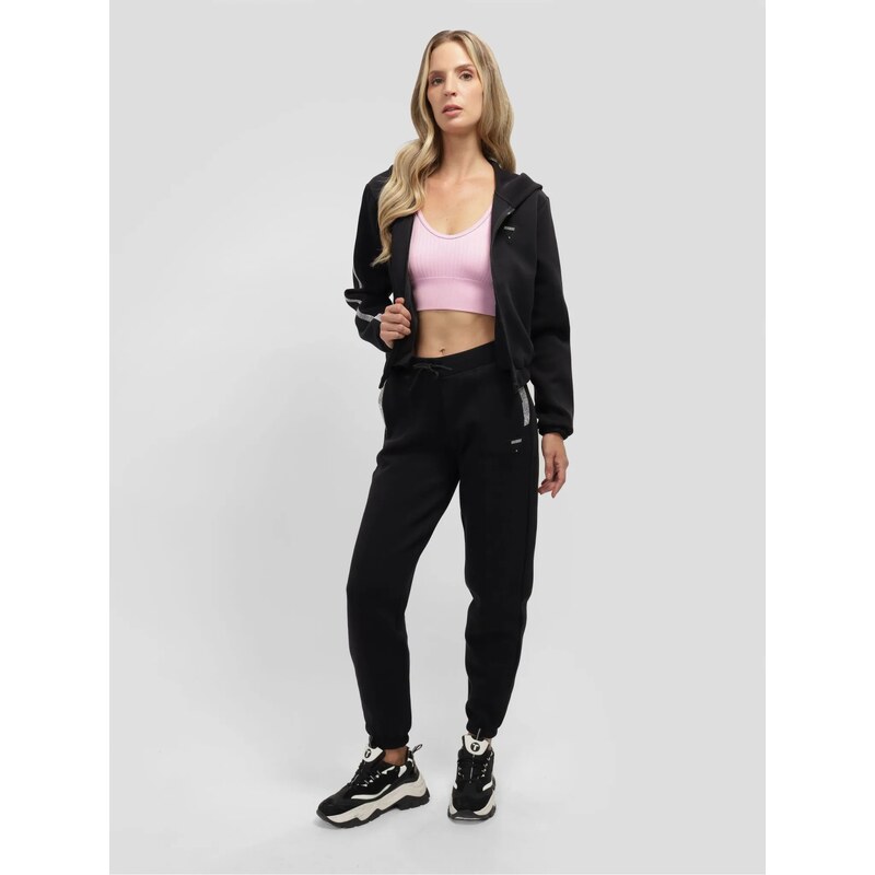 Guess kiara hooded zip sweatshirt BLACK 51300305