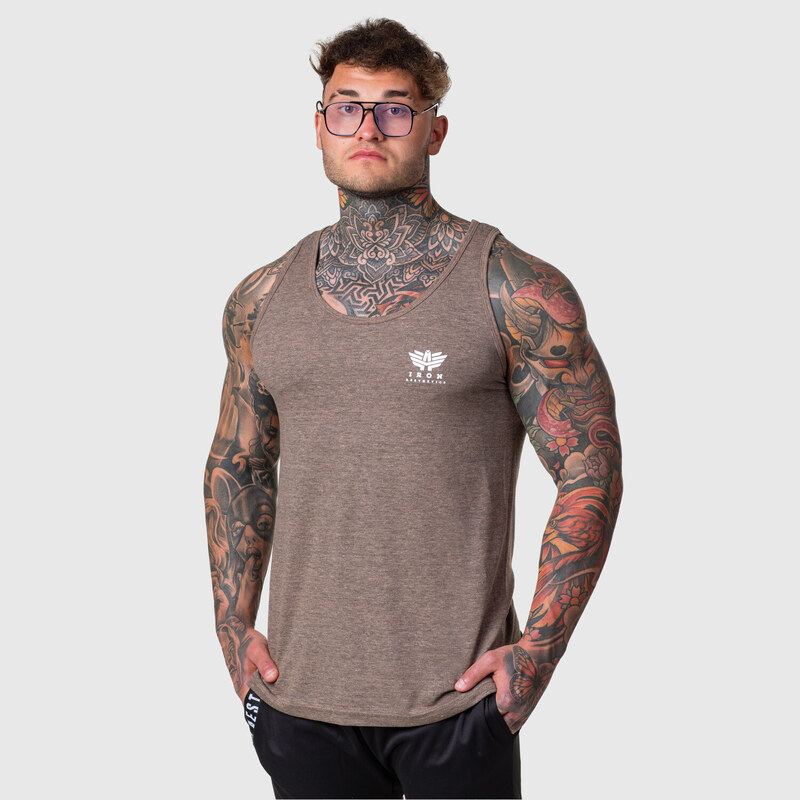 Pánske tielko Iron Aesthetics Ease, hnedé 51302148
