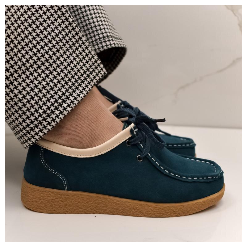 JOHN-C Dámske kožené zelené poltopánky ANTONELLA 51301692